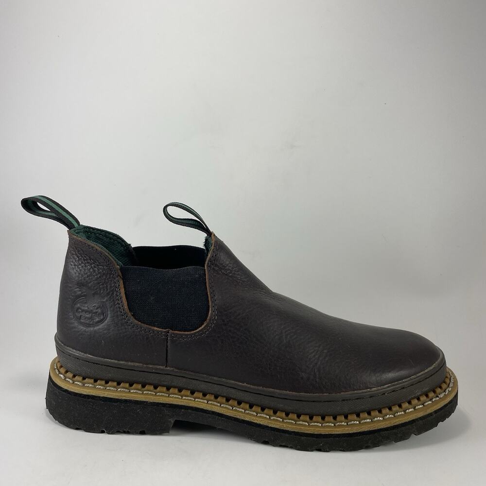Georgia Boot Giant Romeo GR262 Mens Size 11 W Wide Brown Leather Slip On Work